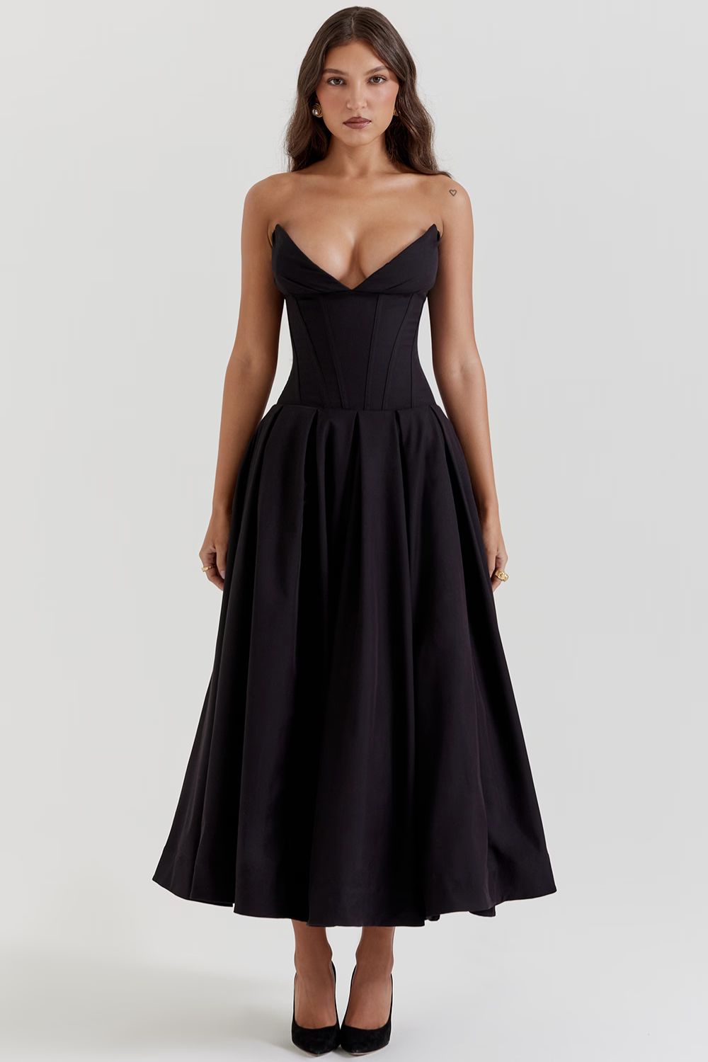 VERONA MIDI DRESS - BLACK