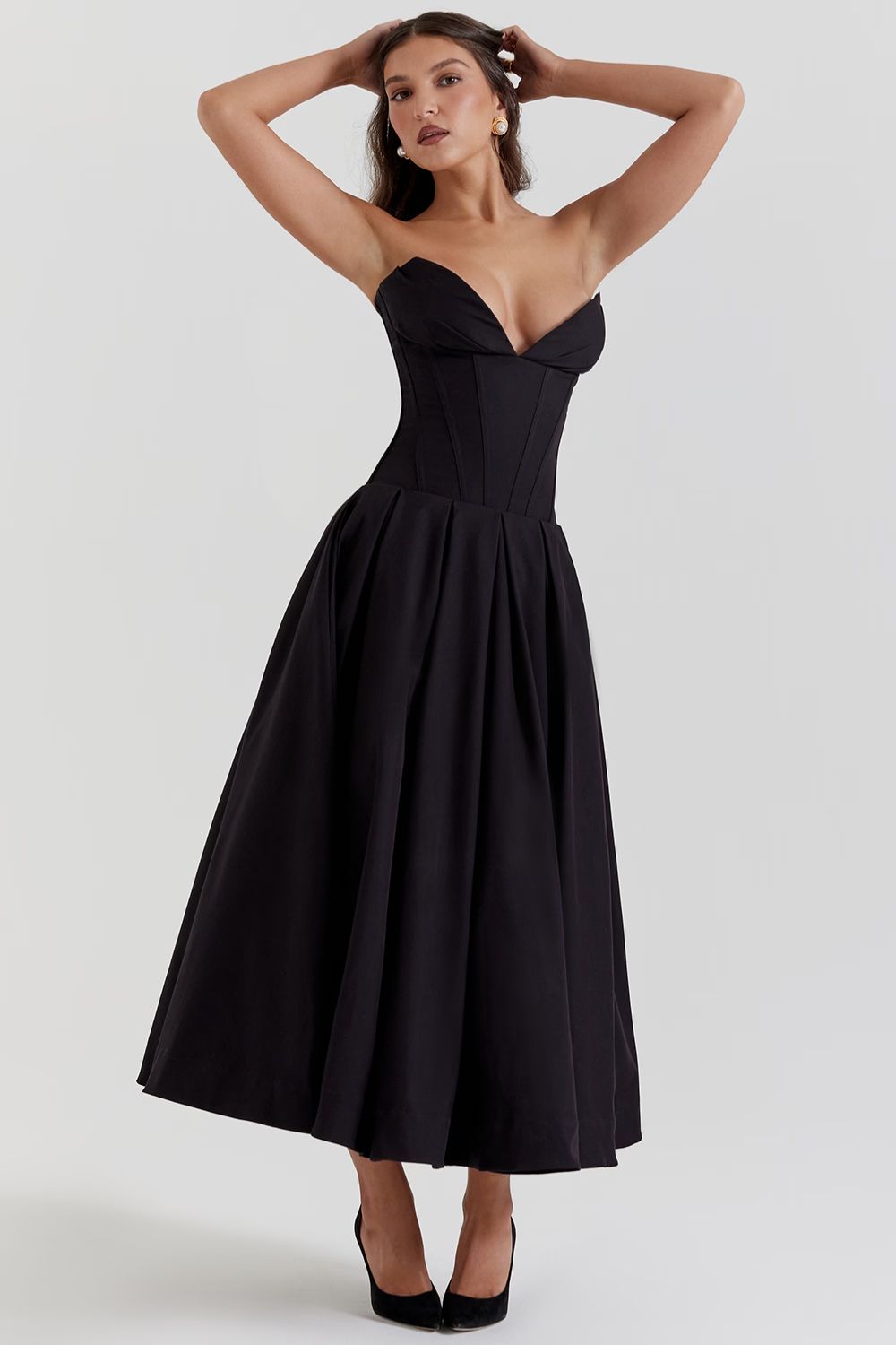 VERONA MIDI DRESS - BLACK