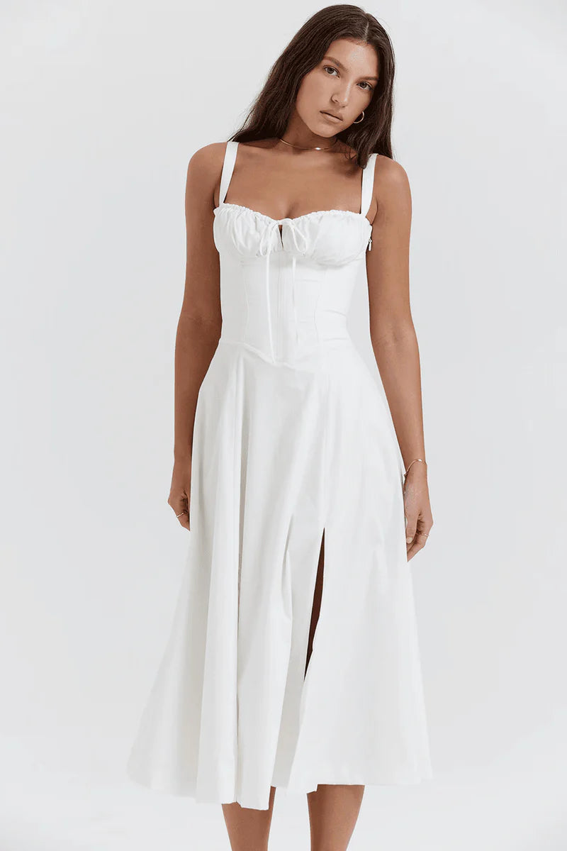 BLOOMING DESIRE LACE UP DRESS