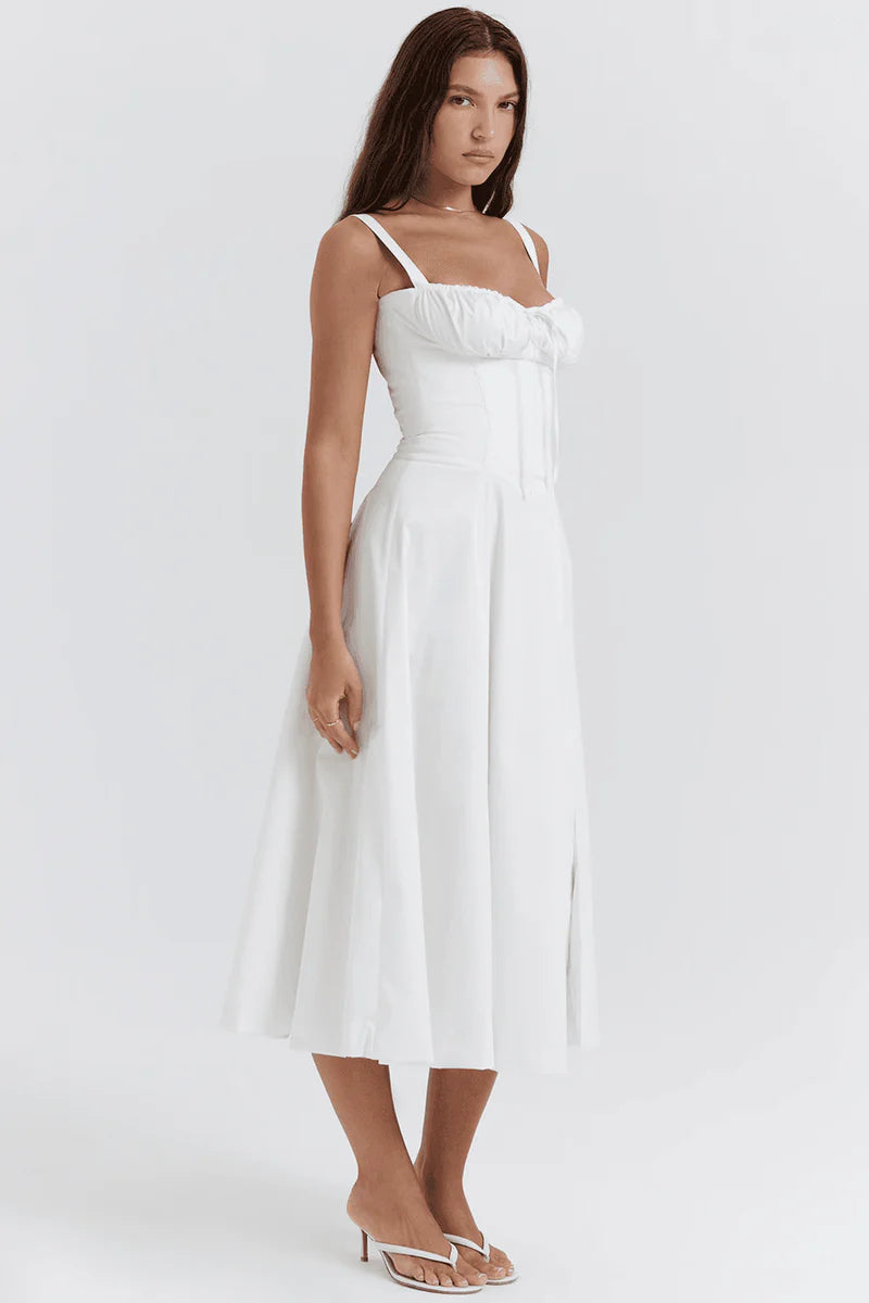 BLOOMING DESIRE LACE UP DRESS