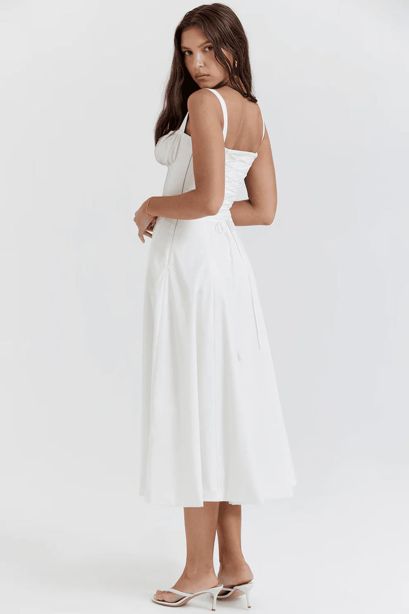 BLOOMING DESIRE LACE UP DRESS