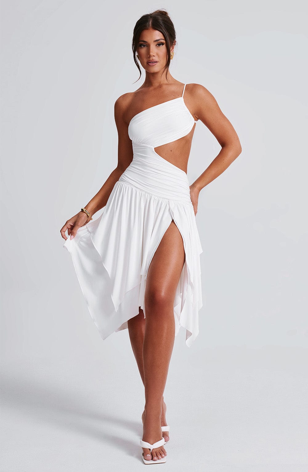 Luna Midi Dress - WHITE