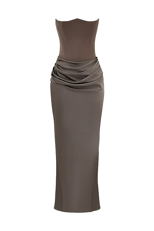 SERAPHINA MAXI DRESS - SMOKE