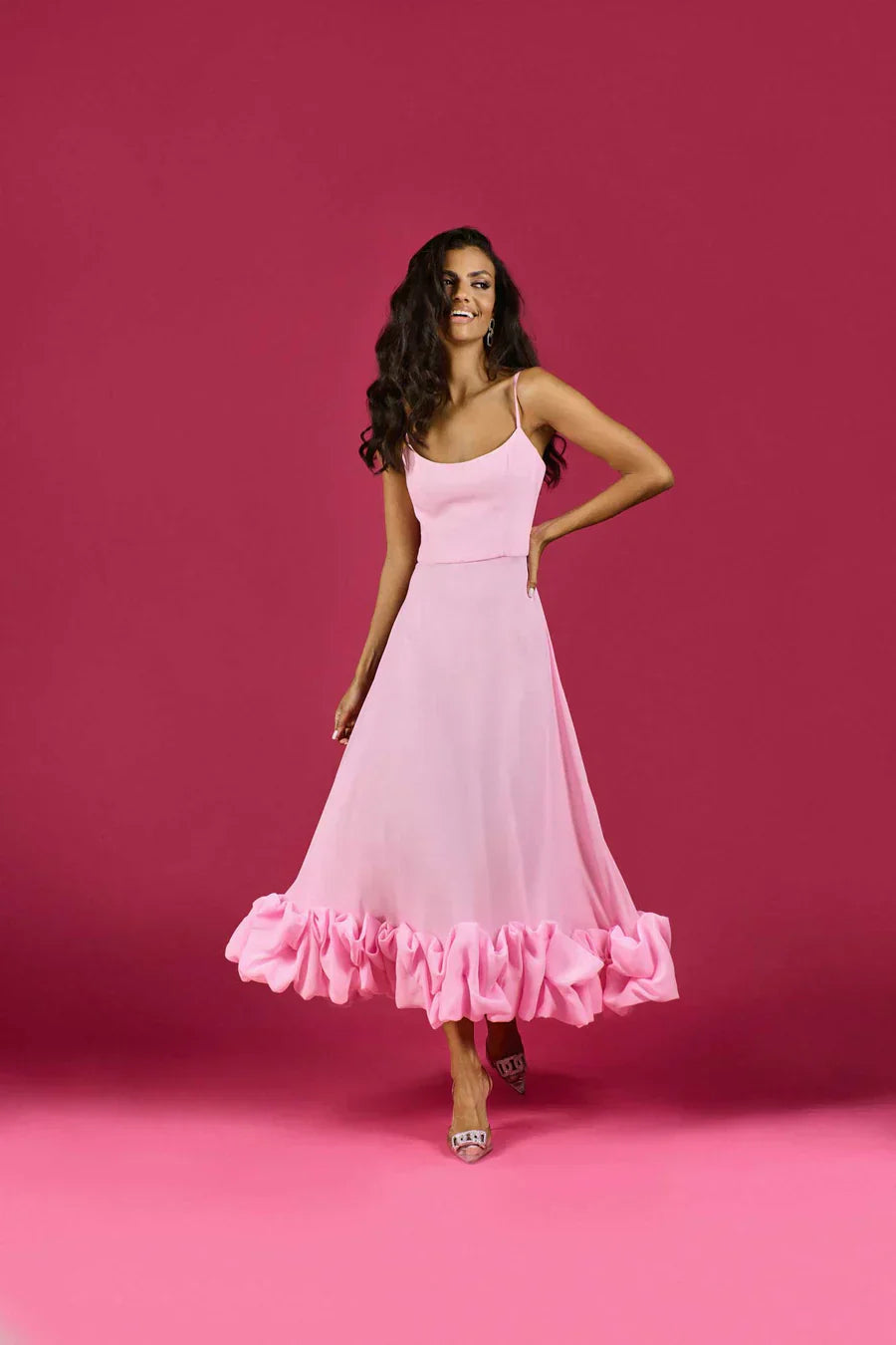 EVA MIDI DRESS - PINK