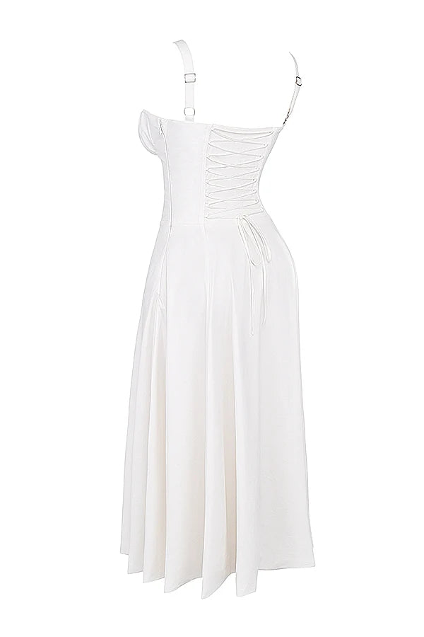 BLOOMING DESIRE LACE UP DRESS