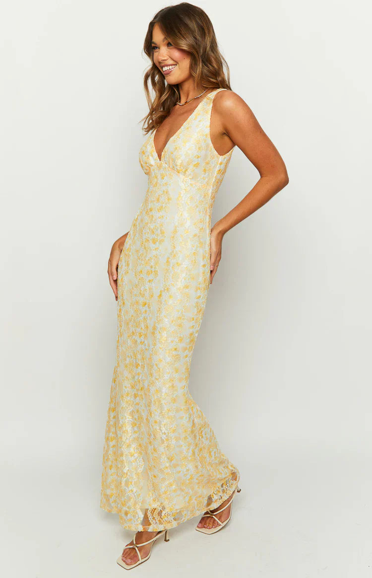 SOPHIA MAXI DRESS - SUNSHINE YELLOW