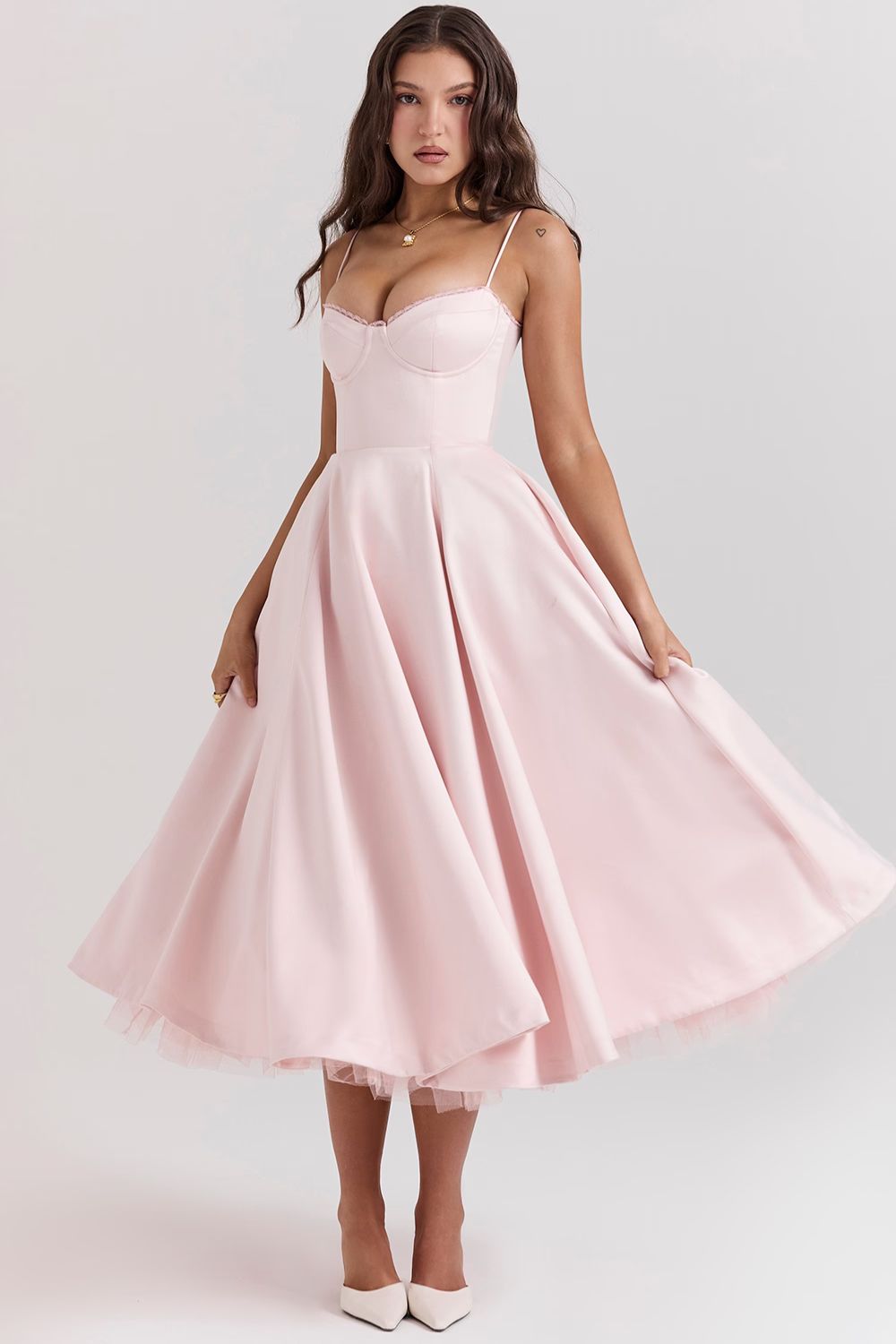 ARABELLA MIDI DRESS - BLUSH