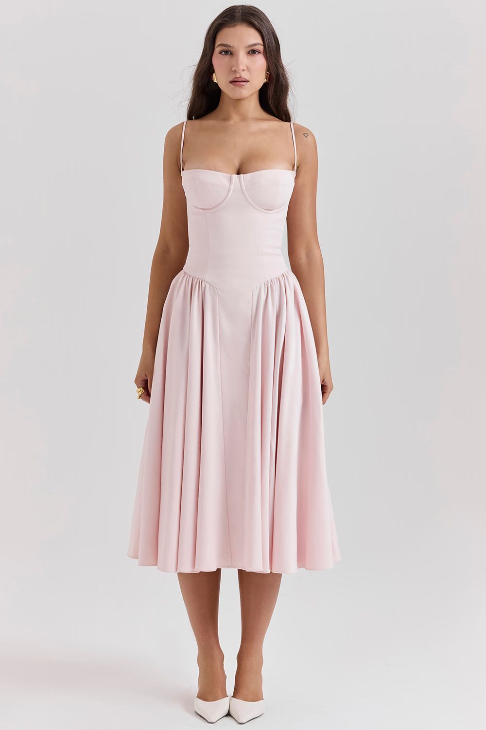 JASMIN MIDI DRESS - BLUSH