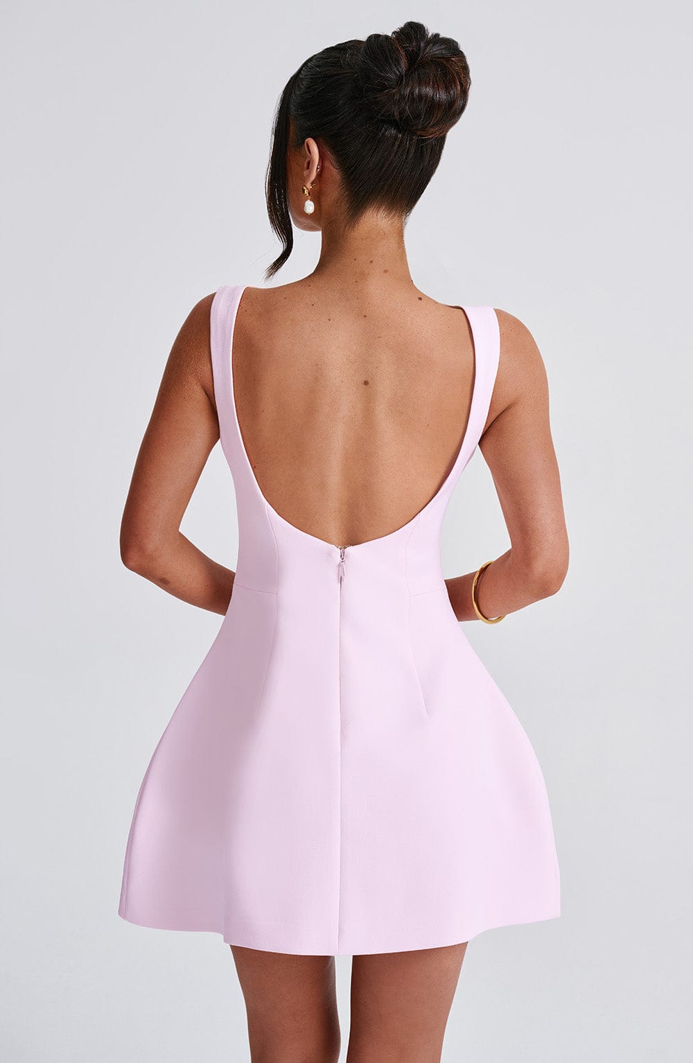 SIENNA BACKLESS MINI - DRESS - BLUSH