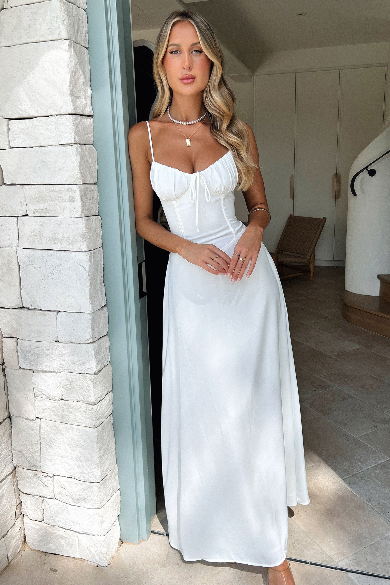 AURORA LACE-UP MAXI DRESS